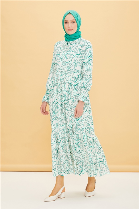 Armine Elbise 22YD2518 Yeşil