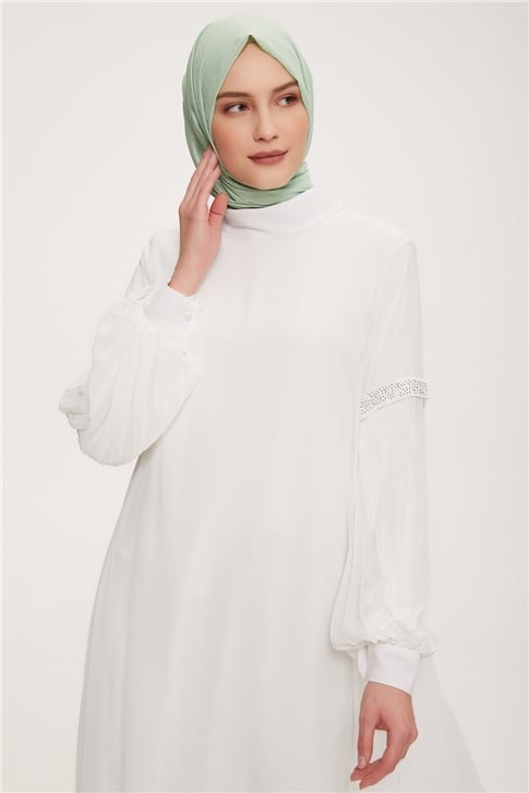 Armine Abiye Tunik 22Yd3343 Beyaz