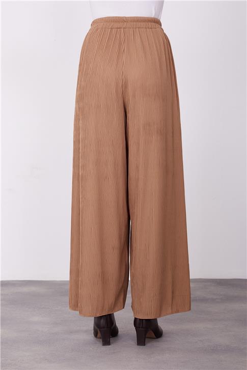 Armine Beli Lastikli Ve Tünelli Pantolon 23K2433 Çikolata