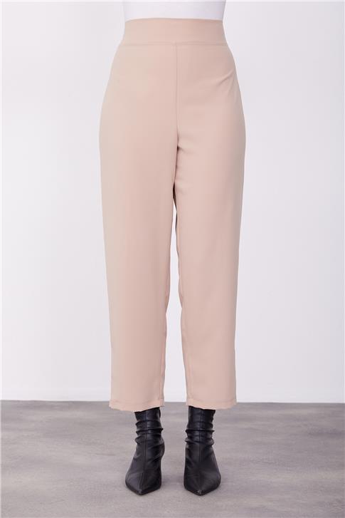 Armine Paçası Nakışlı Pantolon 23K2507 Bej