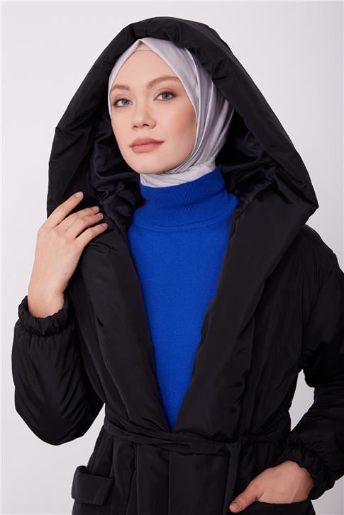 Armine Kapitone Mont 23Kd2507 Siyah