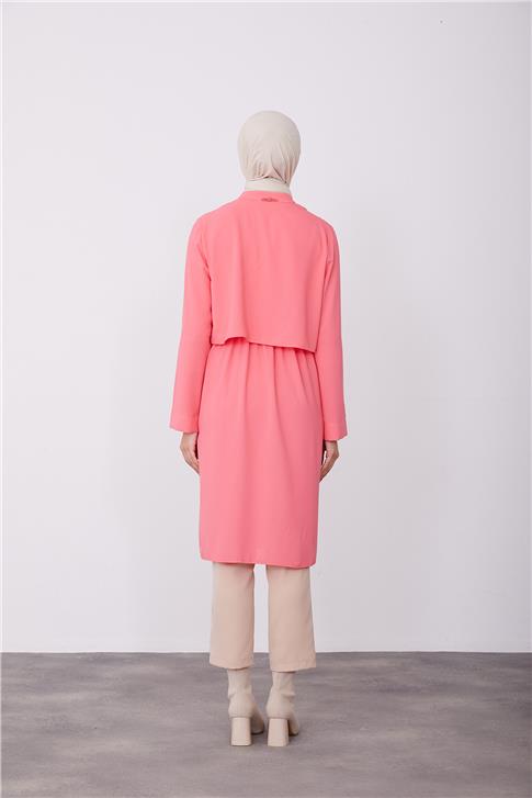 Armine Aller Detaylı Tunik 23K4710 Koyu Pembe