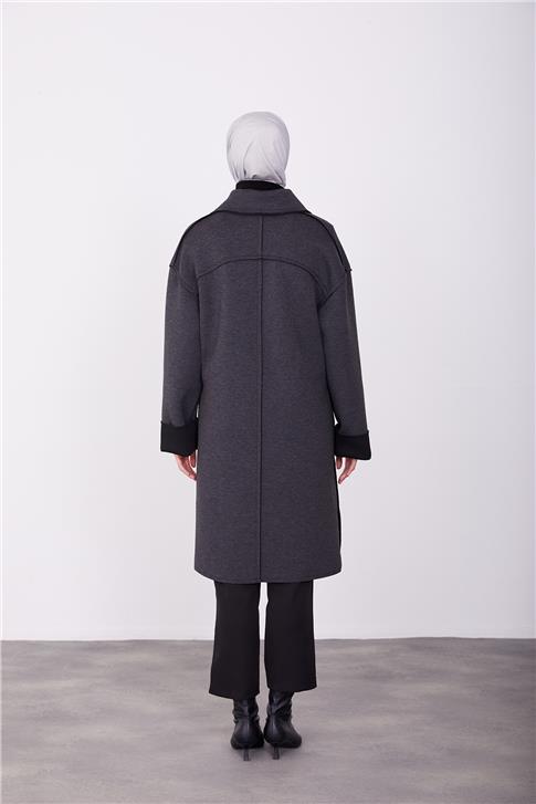 Armine Cebi Aksesuar Detaylı Tokalı Kap 23K7127 Antrasit