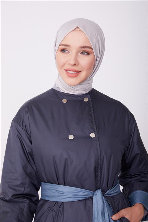 Armine Çift Tarflı Giyilebilen 2 Renkli Kap 23K7207 Lacivert