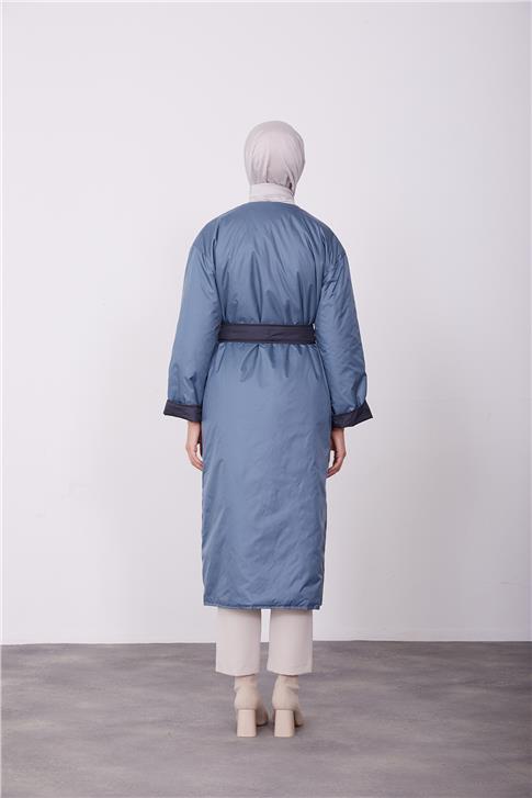 Armine Çift Tarflı Giyilebilen 2 Renkli Kap 23K7207 Lacivert