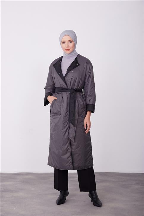 Armine Çift Tarflı Giyilebilen 2 Renkli Kap 23K7207 Siyah