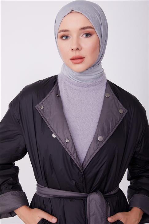Armine Çift Tarflı Giyilebilen 2 Renkli Kap 23K7207 Siyah