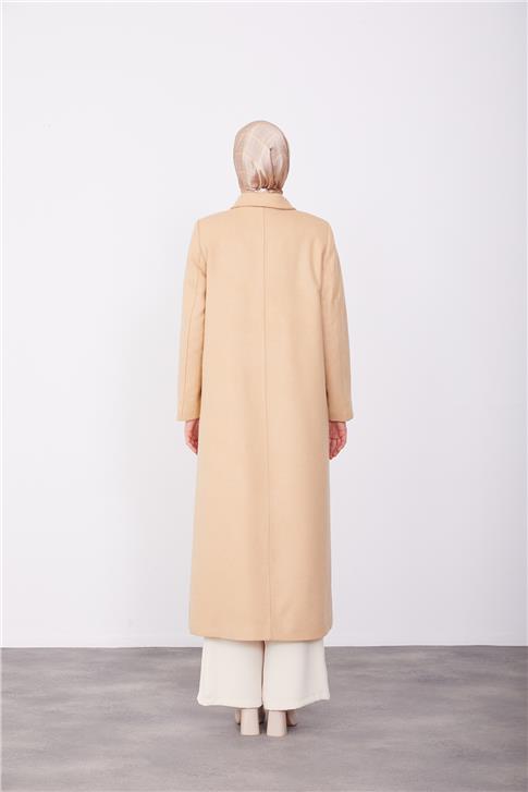 Armine Cep Aksesuarlı Ve Pensli Manto 23K8607 Bej