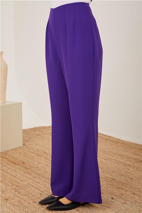 Armine Yanı Yıtmaçlı Yüksek Bel Pantolon 23Y2401 Ametist