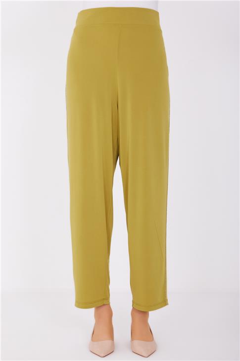 Armine Zincir Şeritli Örme Pantolon 23Y2406 Fıstık