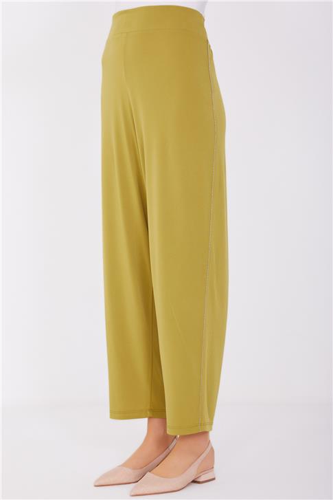 Armine Zincir Şeritli Örme Pantolon 23Y2406 Fıstık