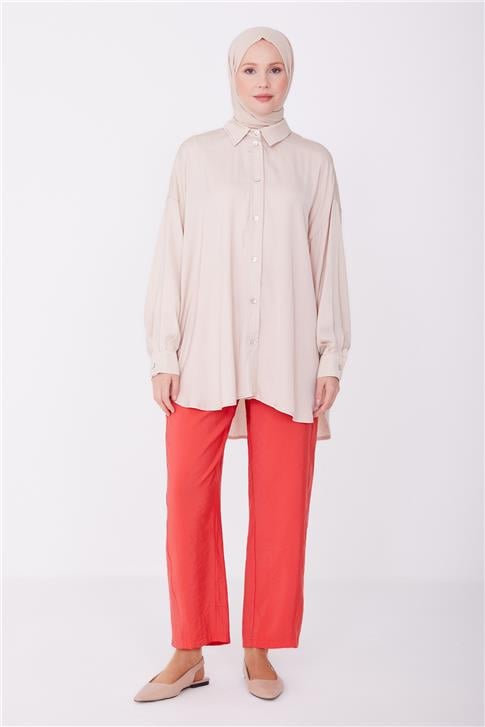 Armine Cepli Modal Pantolon 23Y2432 Kiraz