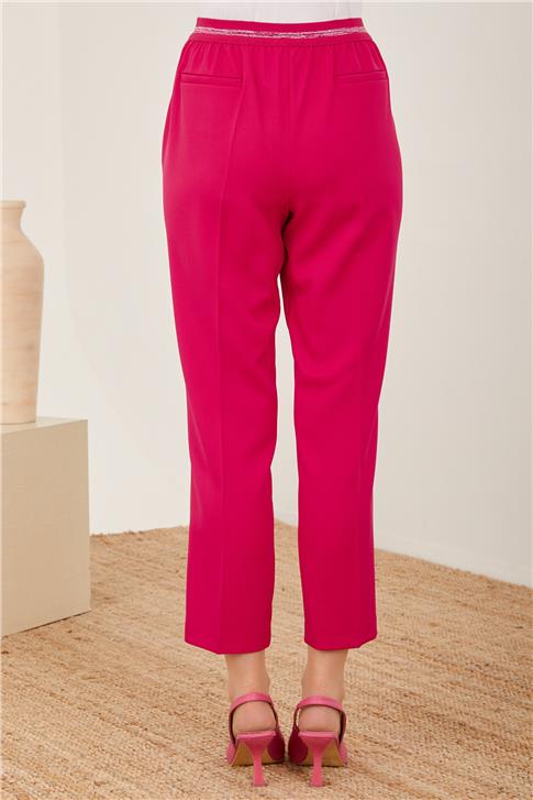 Armine Arkası Simli Lastikli Pantolon 23Y2437 Fuşya