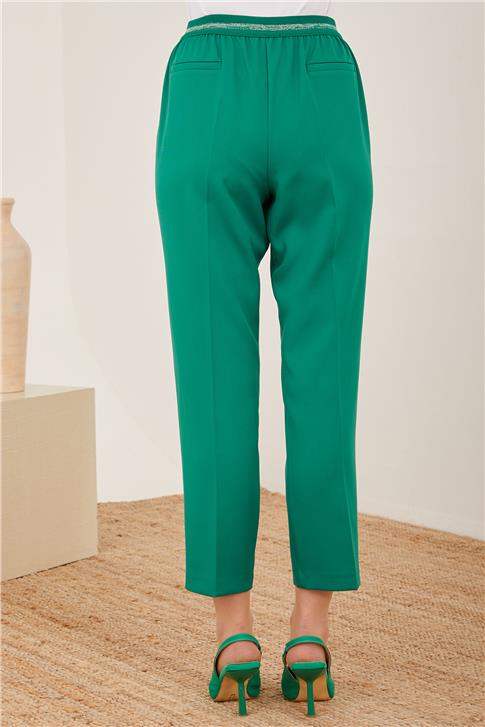 Armine Arkası Simli Lastikli Pantolon 23Y2437 Yeşil