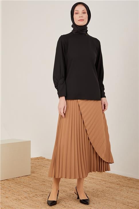 Armine Kolu Büzgü Detaylı Bluz 23Y3230 Siyah