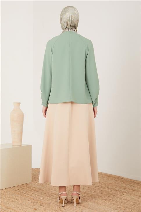 Armine Kolu Büzgü Detaylı Bluz 23Y3230 Yeşim