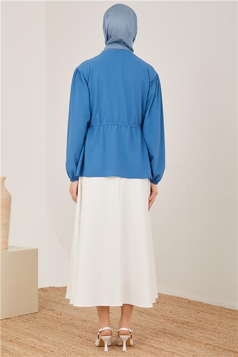 Armine Beli Ayarlanabilir Bluz 23Y3331 Marine
