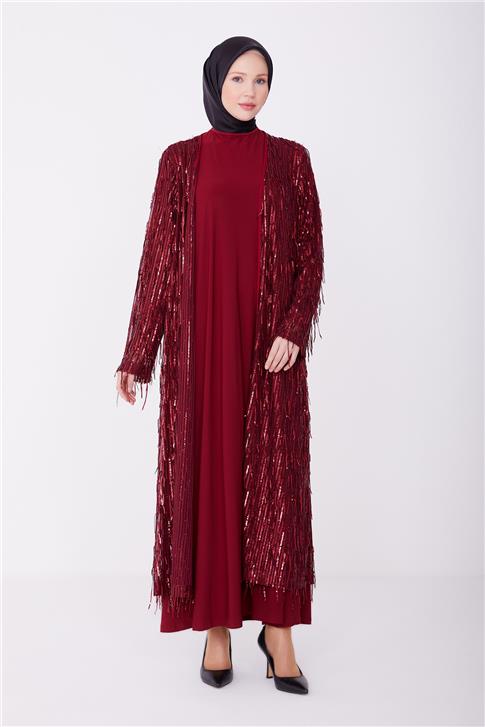 Armine Abiye Elbise 23Yd3344 Bordo