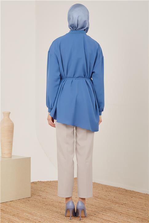 Armine Ribanalı Bluz 23Y3349 Marine