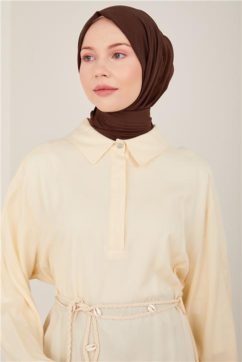 Armine Deniz Kabuğu Detaylı Tunik Elbise 23Y4504 Aytaşı