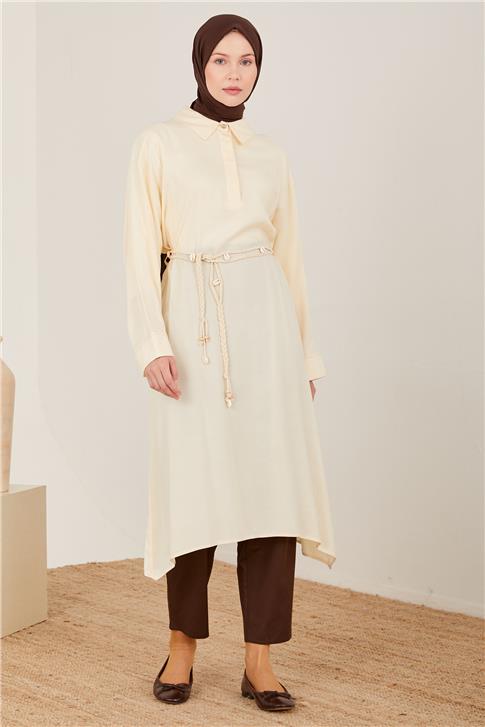 Armine Deniz Kabuğu Detaylı Tunik Elbise 23Y4504 Aytaşı