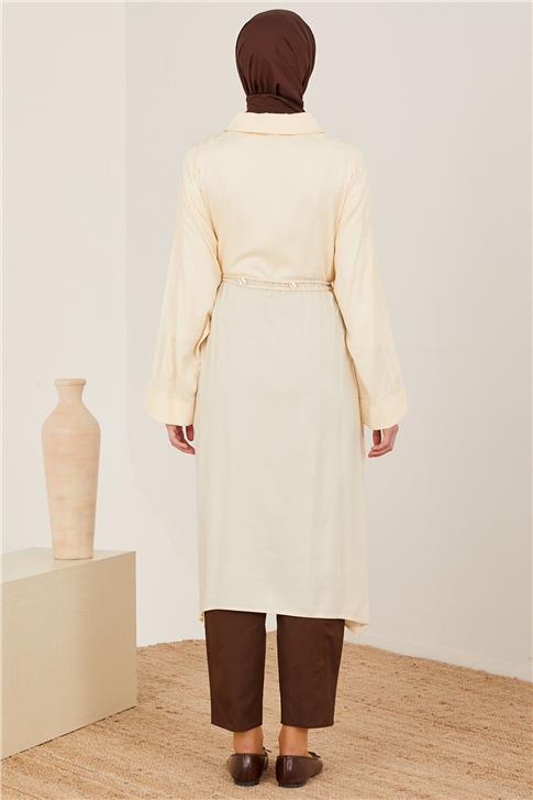 Armine Deniz Kabuğu Detaylı Tunik Elbise 23Y4504 Aytaşı