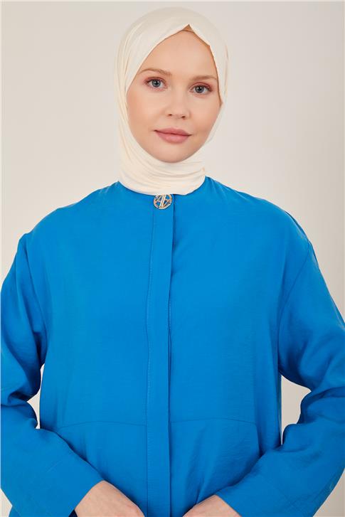 Armine Önü Arma Detaylı Giy Çık 23Y5118 Kobalt