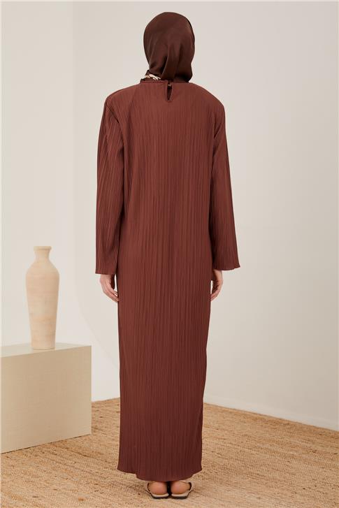 Armine Elbise 23Yd7401 Kahverengi