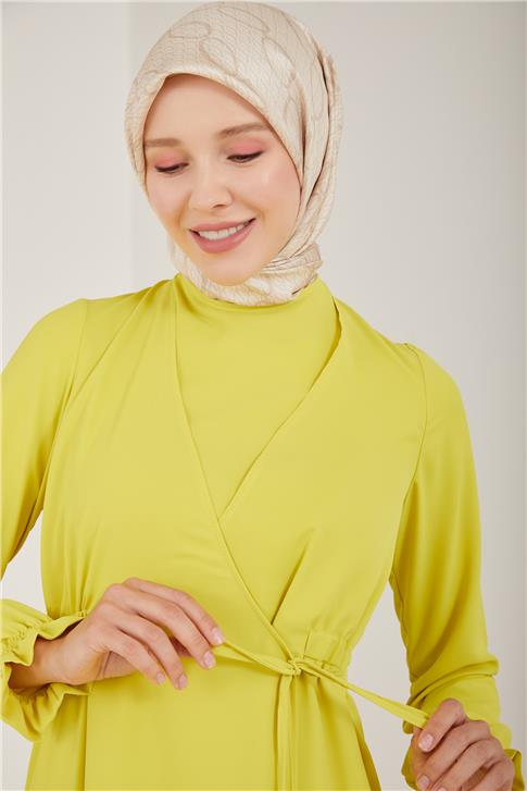 Armine Elbise 23Y9230 Limon Yeşili