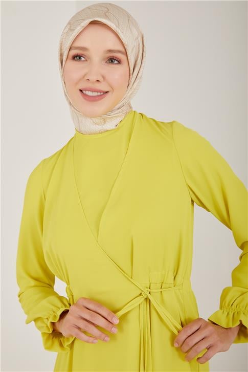 Armine Elbise 23Y9230 Limon Yeşili