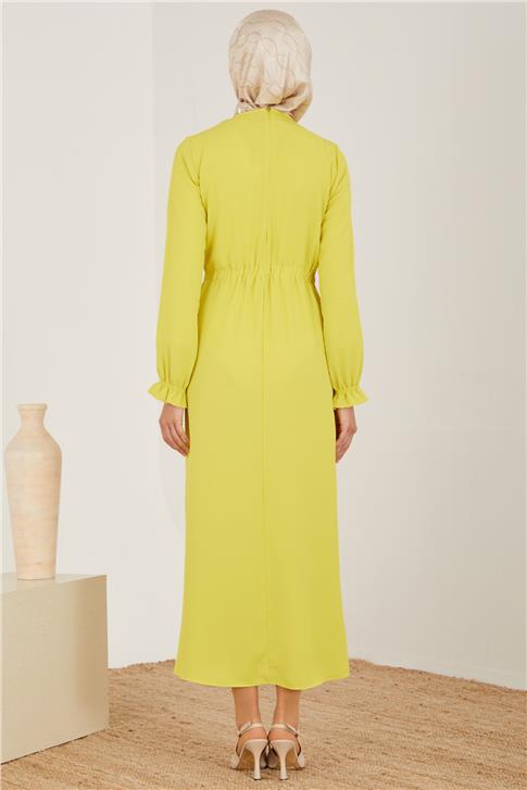 Armine Elbise 23Y9230 Limon Yeşili