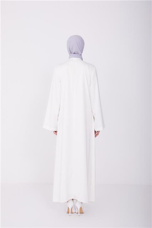 Armine Taşlı Takım Gibi Görünen Elbise 23Y9601 Beyaz