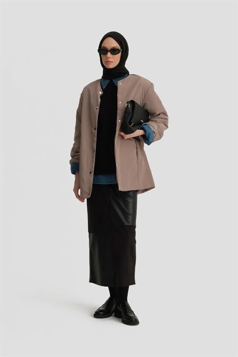 Armine Ters Yüz Kalem Etek 25K1710 Siyah