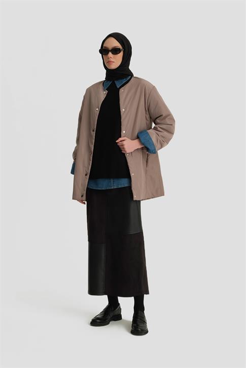 Armine Ters Yüz Kalem Etek 25K1710 Siyah