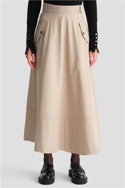 Armine Kalın Dikişli Kloş Etek 25K1712 Taş