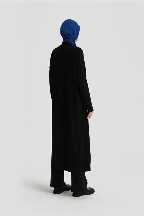 Armine Basic Uzun Hırka 25KD2003 Siyah