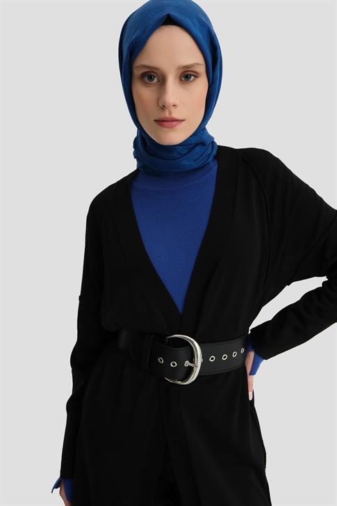 Armine Basic Uzun Hırka 25KD2003 Siyah
