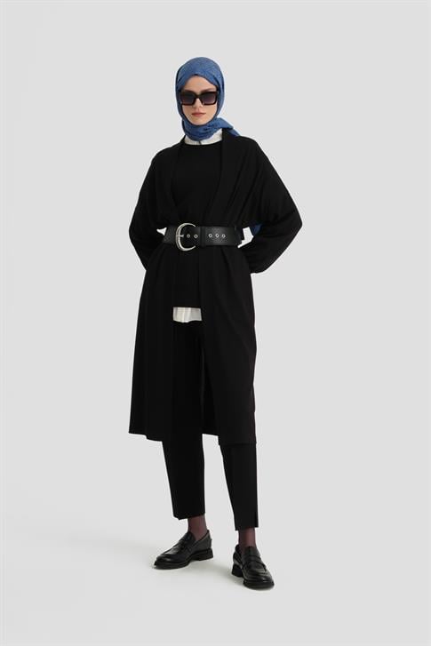 Armine Üç Parça Triko Takım 25KD2004 Siyah