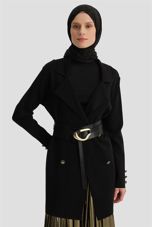 Armine Triko Ceket 24KD2006 Siyah