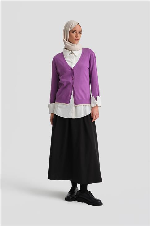 Armine Hırka 24Kd2402 Mor
