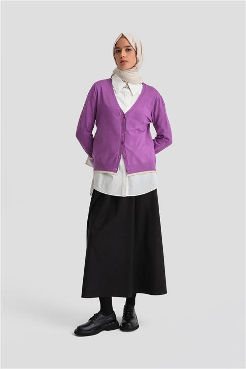 Armine Hırka 24Kd2402 Mor