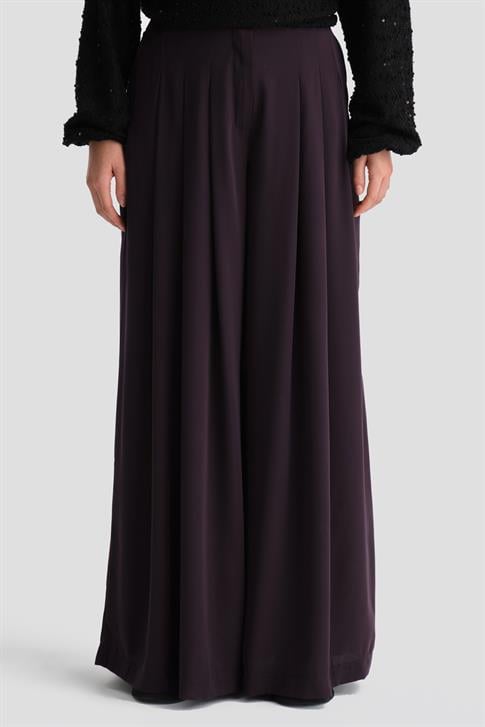 Armine Yüksek Bel Pliseli Pantolon 24K2700 Mor