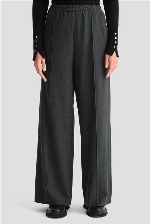 Armine Beli Lastikli Palazzo Pantolon 25K2703 Antrasit