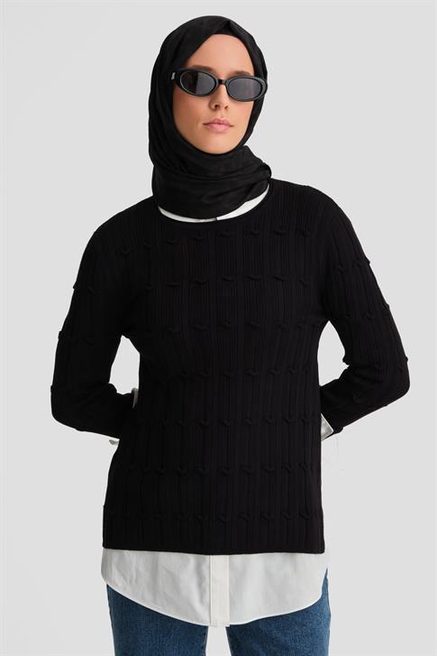 Armine Triko Tunik 25KD2803 Siyah