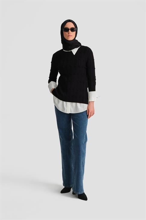 Armine Triko Tunik 25KD2803 Siyah