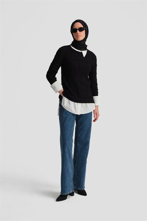 Armine Triko Tunik 25KD2803 Siyah