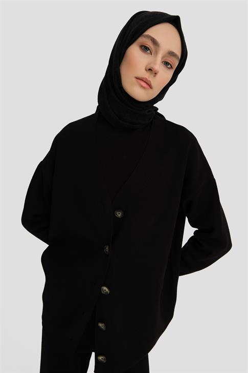 Armine Triko Hırkalı Takım 24KD2808 Siyah