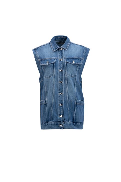 Armine Denim Yelek 24Kd3414 Açık Mavi