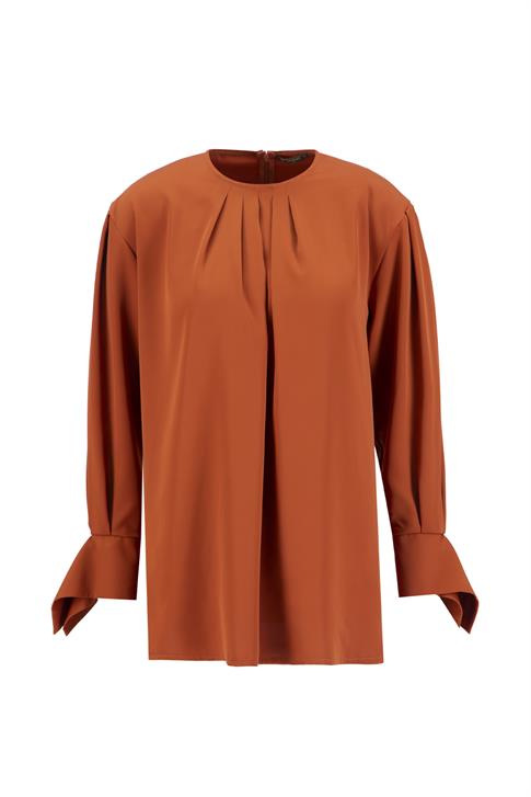 Armine Manşeti Kuşaklı Bluz 25K3612 Kiremit