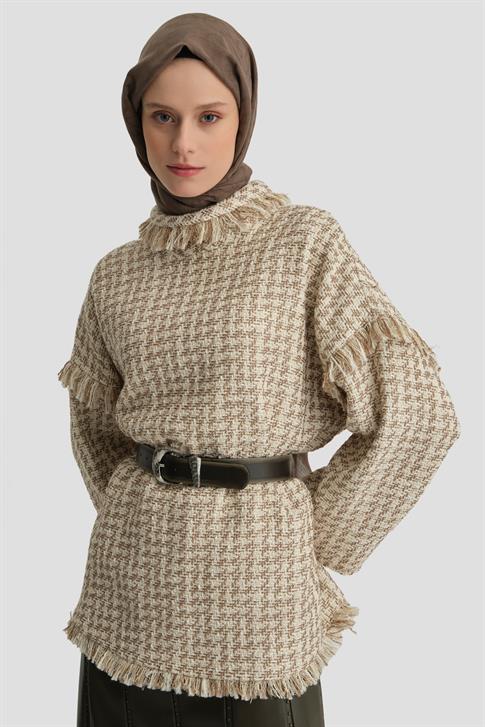 Armine Tüvit Bluz 24K3613 Ekru